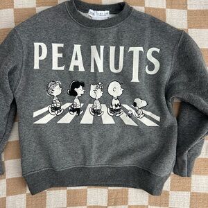 Zara Gray Peanuts Sweatshirt